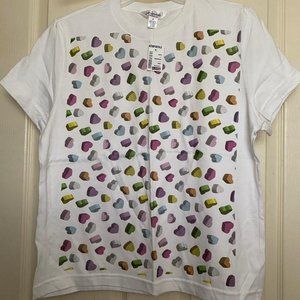 Aeropostale Vintage multicolor candy hearts graphic tee